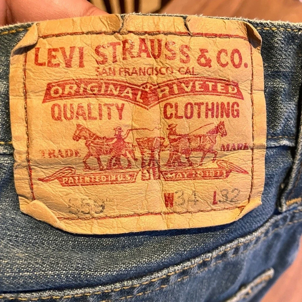 Levi Strauss 559 Relaxed Straight Jeans Mens W34 L32 Blue‎ Denim
